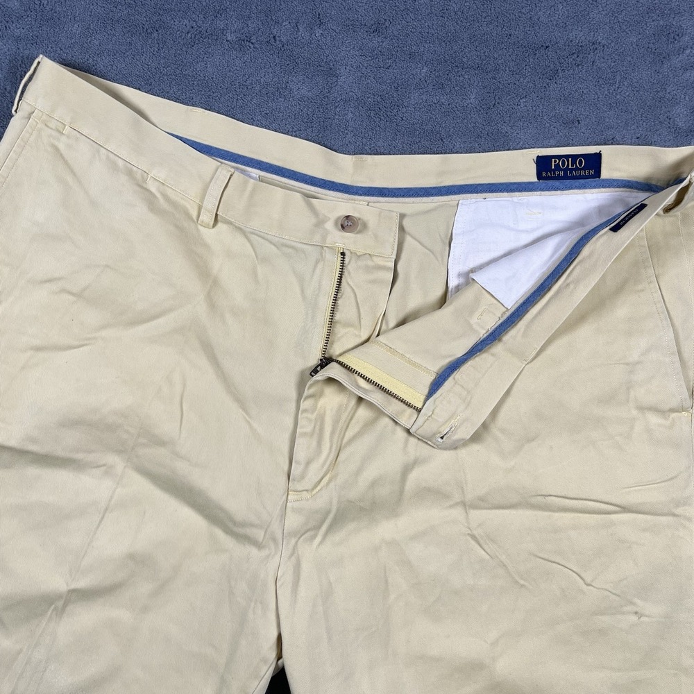 Polo Ralph Lauren Men's Yellow Chino Classic Fit Cotton Logo Shorts READ‎